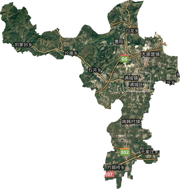 滿城區衛星圖