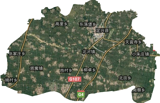 定興縣衛星圖