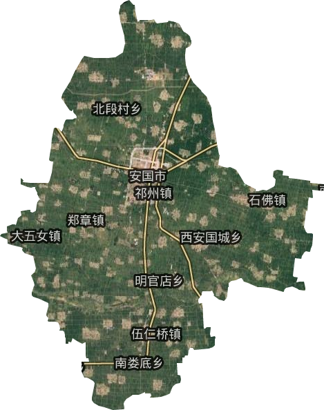 安國市衛星圖