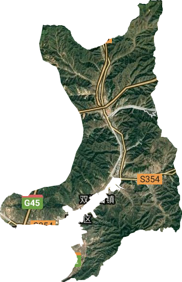 雙塔山鎮衛星圖
