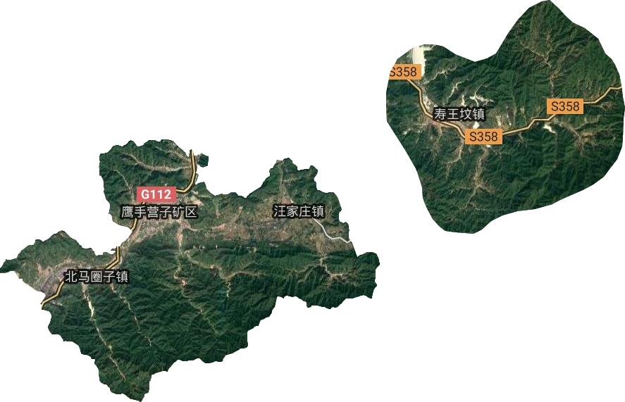 鷹手營子礦區衛星圖