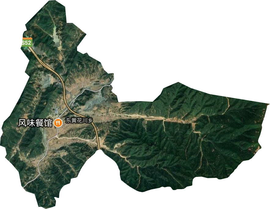 東黃花川鄉(xiāng)衛(wèi)星圖