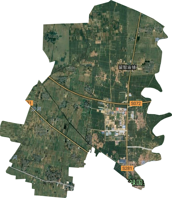留智廟鎮衛星圖