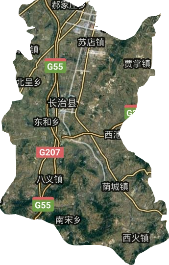 長治縣衛(wèi)星圖