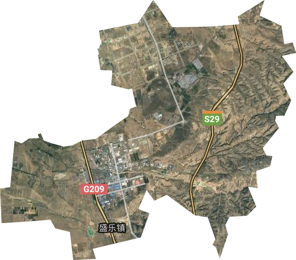 盛樂經濟工業園區衛星圖