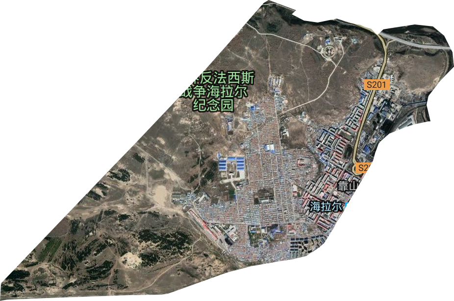 靠山街道衛星圖