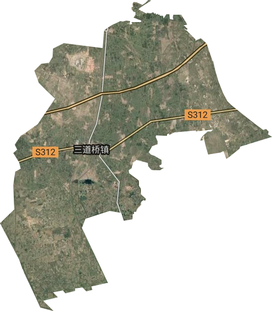 三道橋鎮衛星圖