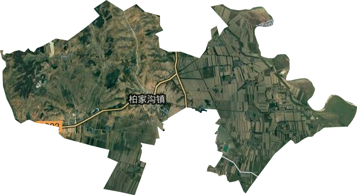 柏家溝鎮衛星圖