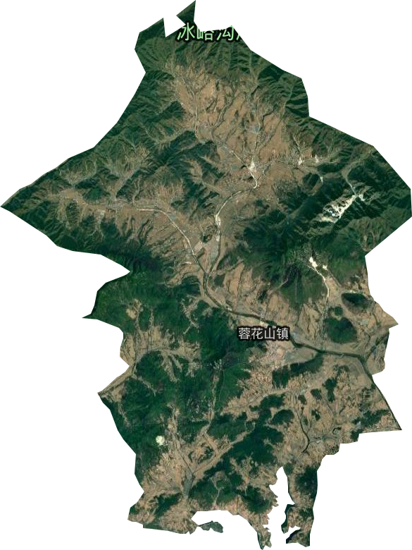 蓉花山鎮衛星圖
