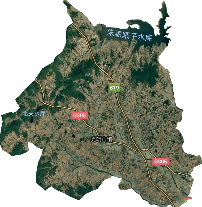 光明山鎮衛星圖