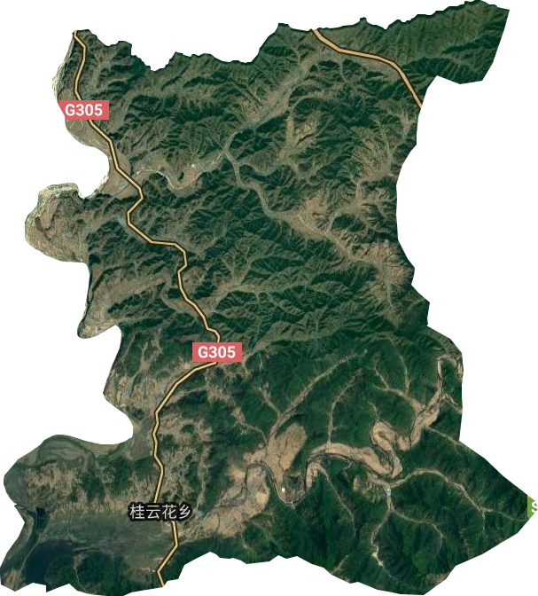 桂云花滿族鄉衛星圖