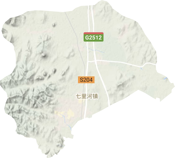 七里河鎮(zhèn)地形圖