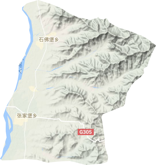 張家堡鄉(xiāng)地形圖