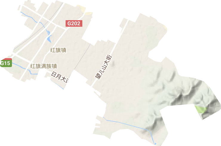 紅旗滿族鎮(zhèn)地形圖