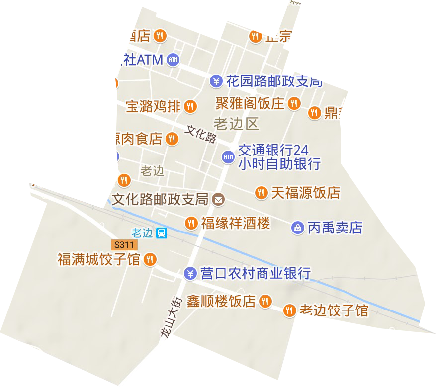 老邊街道地形圖