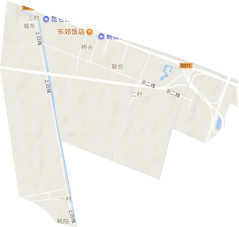 城東街道地形圖