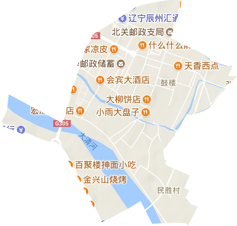 鼓樓街道地形圖