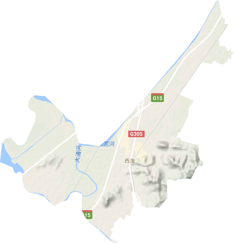 西海街道地形圖