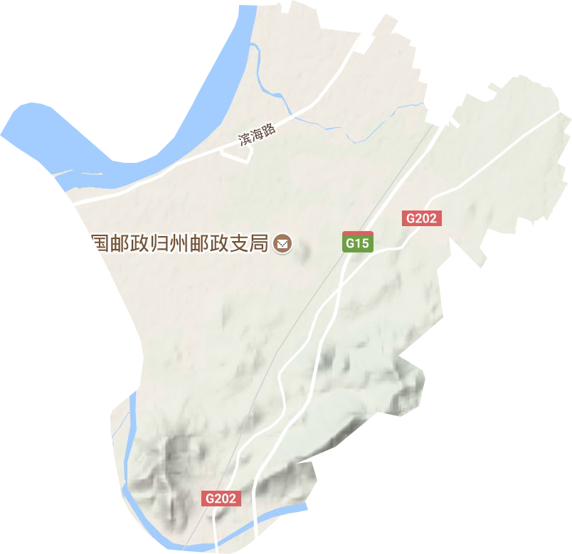 歸州街道地形圖