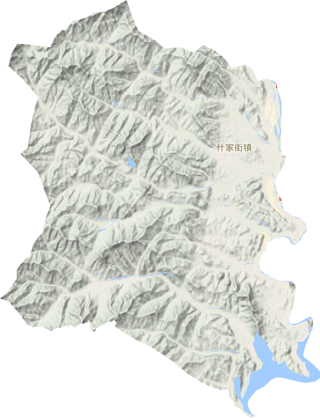 什字街鎮(zhèn)地形圖