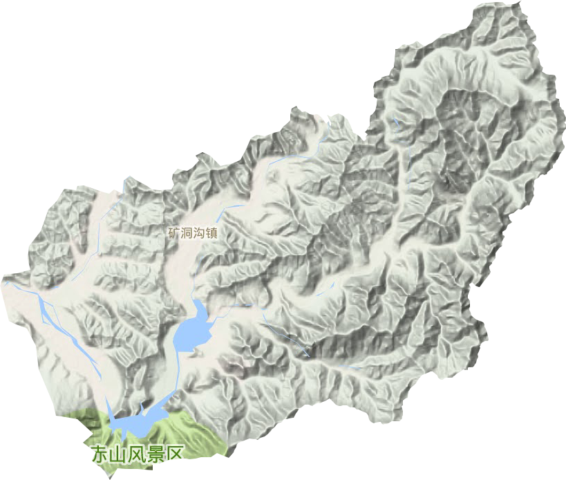 礦洞溝鎮地形圖