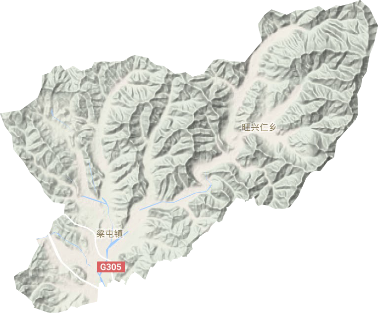 梁屯鎮地形圖