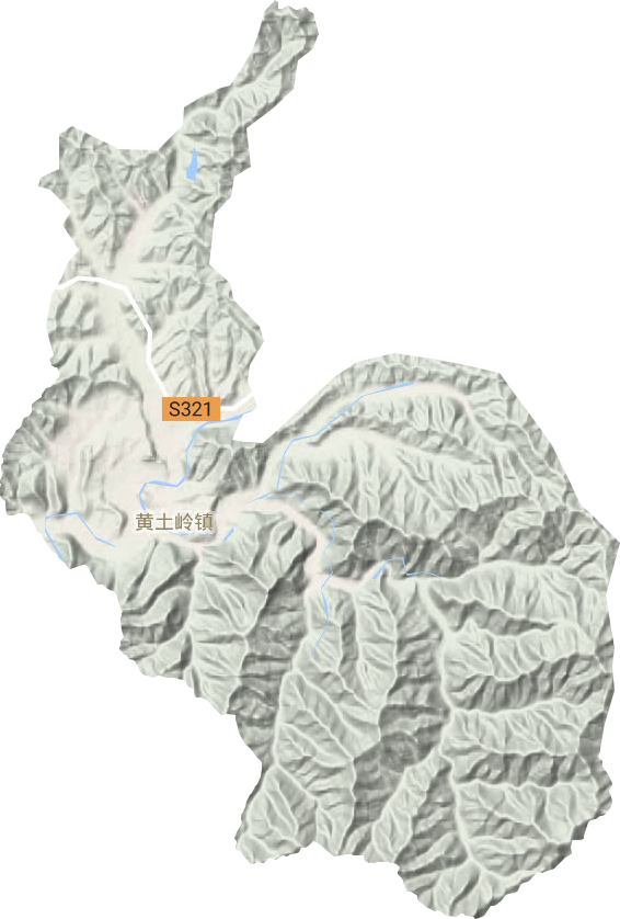 黃土嶺鎮地形圖