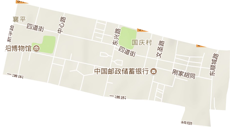襄平街道地形圖