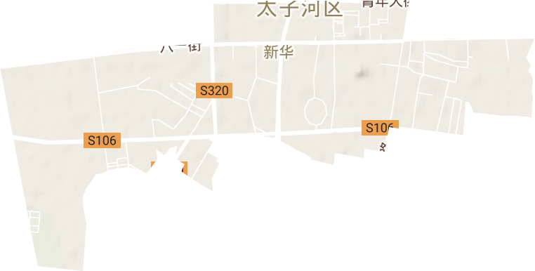 新華街道地形圖