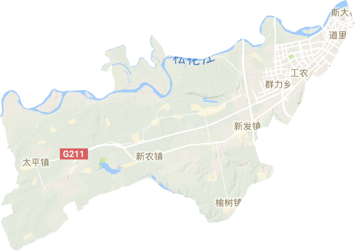 道里區(qū)地形圖