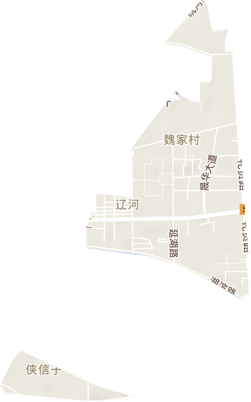 遼河街道地形圖