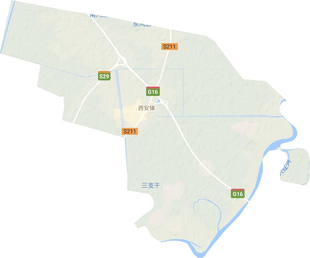 西安鎮(zhèn)地形圖