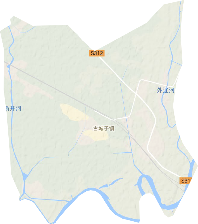 古城子鎮地形圖