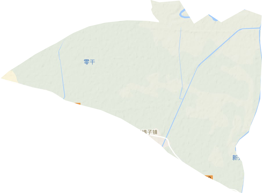 壩墻子鎮地形圖