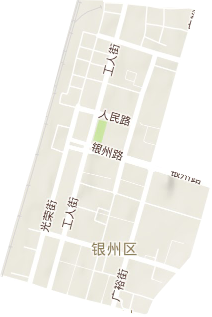 工人街道地形圖