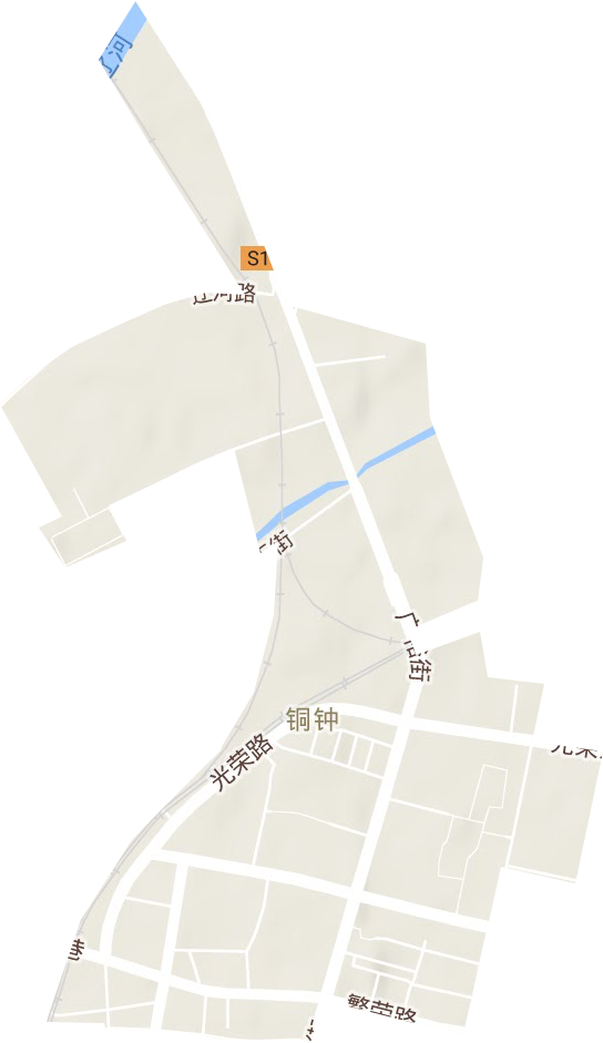 銅鐘街道地形圖