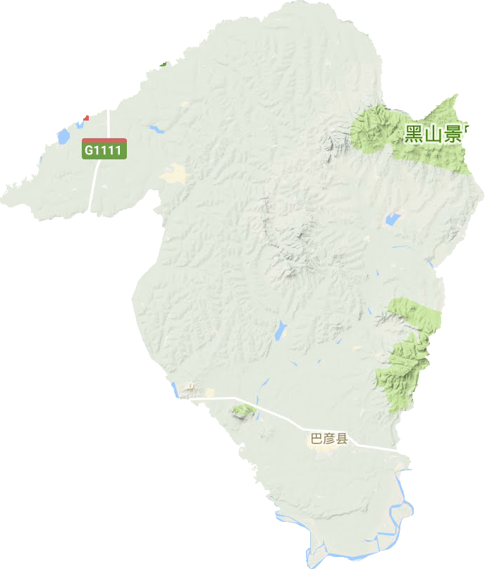 巴彥縣地形圖
