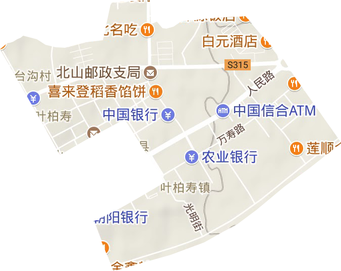 葉柏壽街道地形圖