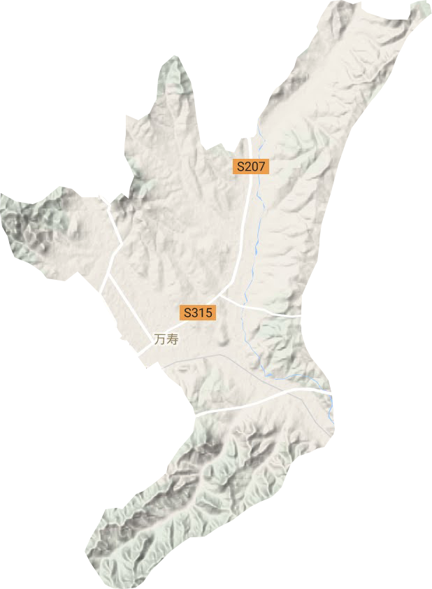 萬壽街道地形圖