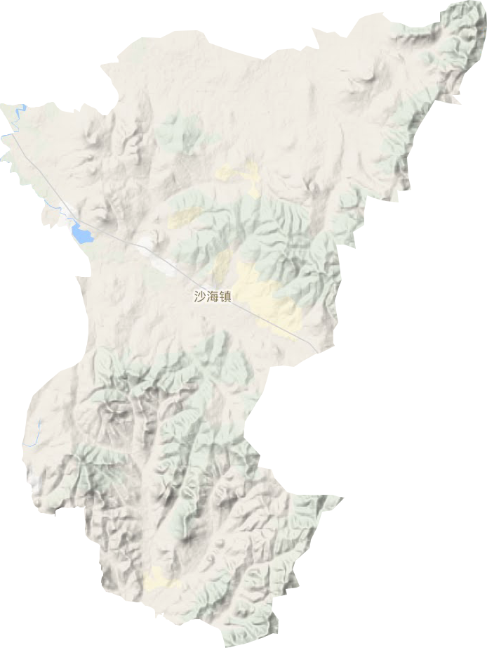 沙海鎮(zhèn)地形圖