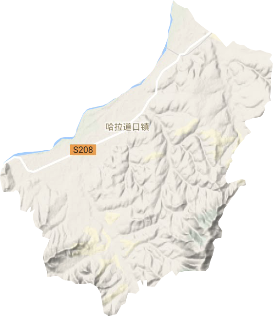 哈拉道口鎮(zhèn)地形圖