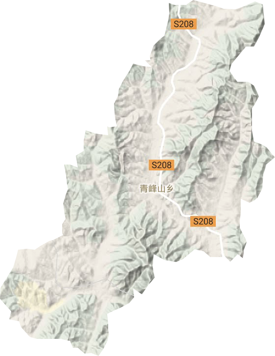 青峰山鎮(zhèn)地形圖