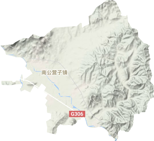 南公營子鎮地形圖