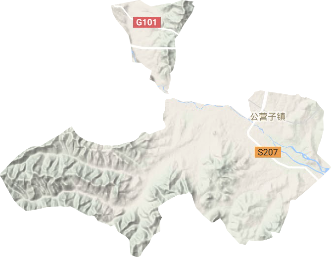 公營子鎮地形圖