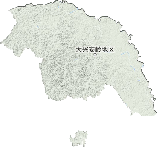 大興安嶺地區(qū)地形圖