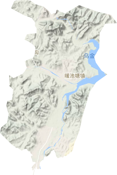 暖池塘鎮地形圖