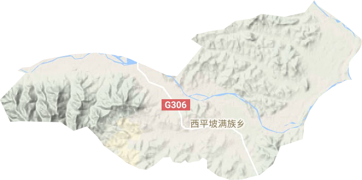 西平坡滿族鄉地形圖