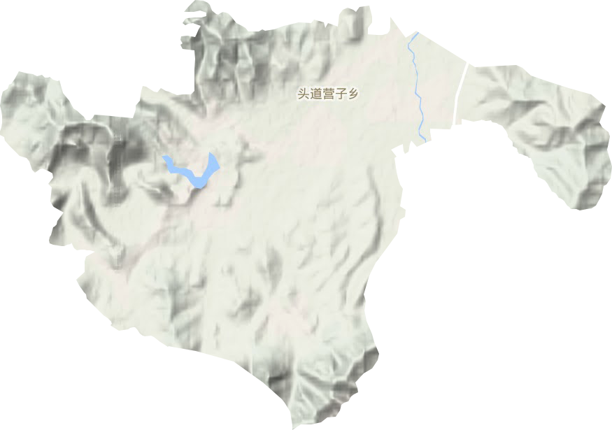 頭道營子鄉地形圖