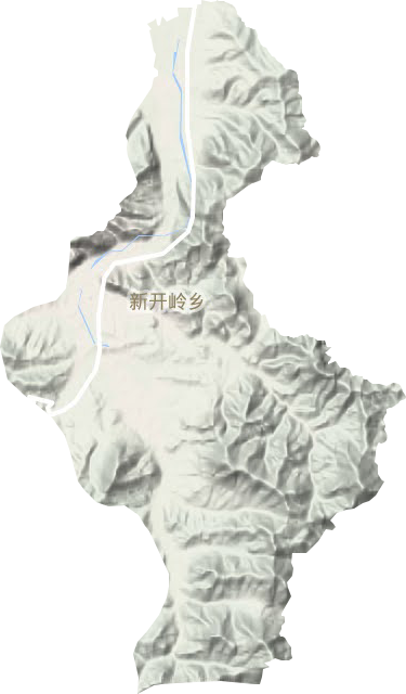 新開嶺鄉地形圖