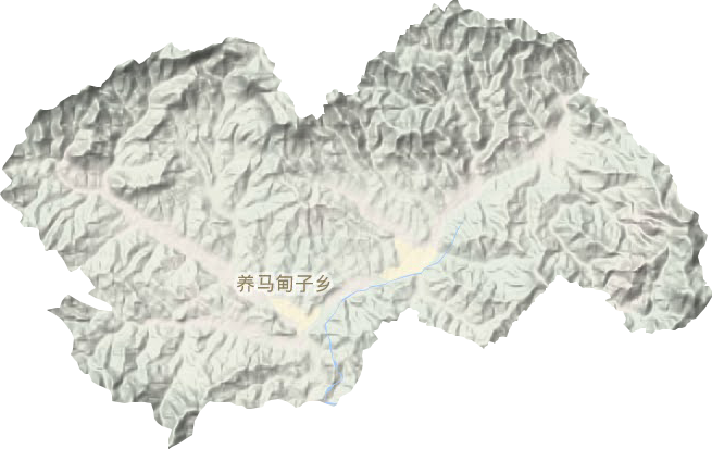 養馬甸子鄉地形圖